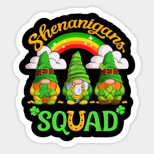 Shenanigans Squad Gnomes Shamrock Happy St Patrick's Day Sticker